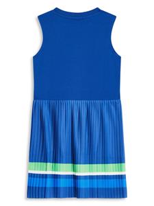 Lacoste colour-block pleated dress - Blauw