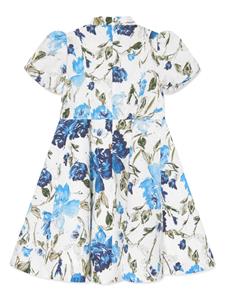 MARCHESA KIDS COUTURE Midi-jurk met bloemenprint - Blauw
