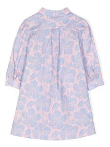 MSGM Kids floral-print shirt dress - Roze
