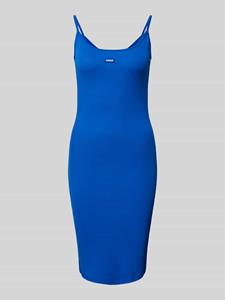 Hugo Blue Midi-jurk met labelpatch, model 'Narya'