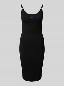 Hugo Blue Midi-jurk met labelpatch, model 'Narya'