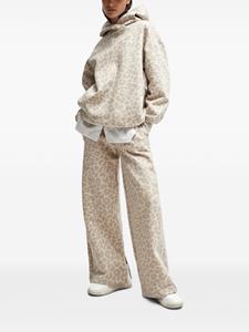 BOSS x Naomi Campbell leopard-print jersey hoodie - Beige