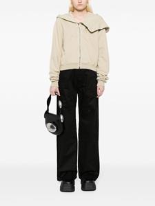 Rick Owens DRKSHDW zip-up cotton hoodie - Beige