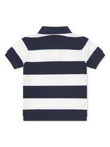 Ralph Lauren Kids striped cotton polo shirt - Blauw