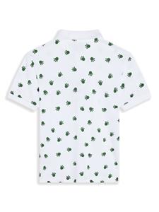 Lacoste crocodile paws-print cotton polo shirt - Wit