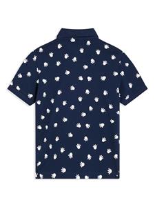 Lacoste graphic-print cotton polo shirt - Blauw