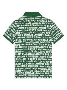 Lacoste logo-print cotton polo shirt - Groen