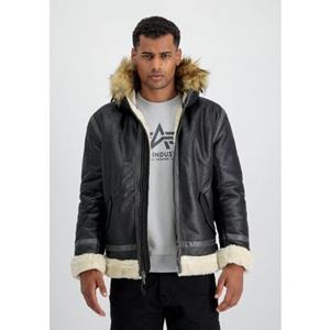 Alpha Industries Lederjacke "ALPHA INDUSTRIES Men - Leather & Faux Jackets B3 FL Hooded"