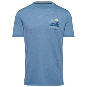 Thermowave  Merino Cooler Trulite T-Shirt 5AM Club - Merinoshirt, blauw