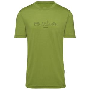 Thermowave  Merino Life T-Shirt Van Life - Merinoshirt, olijfgroen