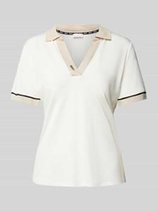 LIU JO SPORT Poloshirt van viscosemix met V-hals