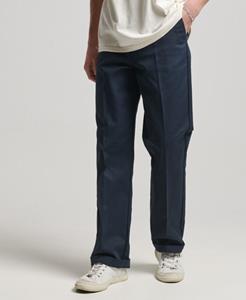 Superdry Mannen Straight Chinobroek Blauw