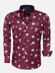 WAM Denim Overhemd 75635 Amodora Dark Red-