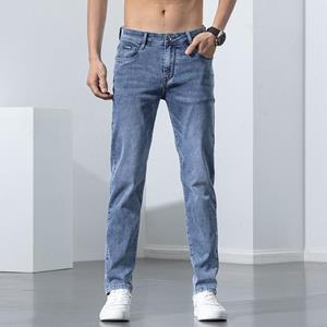 Lucky Black Cat Stretch skinny jeans voor heren Nieuwe lentemode Casual katoenen denim Slim Fit broek Mannelijke broek