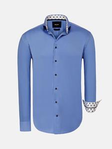 WAM Denim Waylon Regular Fit Royal Blue Overhemd-