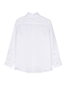 Mariella Ferrari Slub shirt met bandkraag - Wit