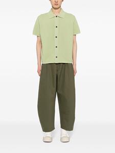 CROQUIS pleat-detailing cotton-blend tapered trousers - Groen