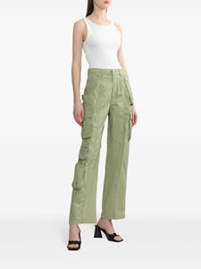 Izzue straight-leg cotton cargo trousers - Groen