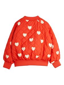 Mini Rodini Hearts quilted bomber jacket - Rood