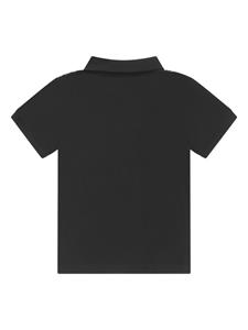 Aigner Kids logo-print cotton polo shirt - Zwart