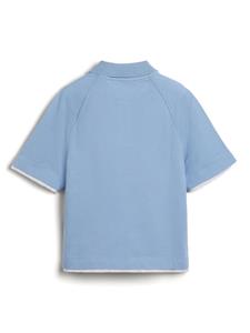 Brunello Cucinelli Kids Poloshirt met tekst - Blauw