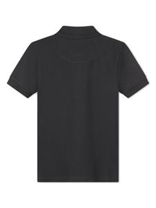 HUGO KIDS logo-print piqué polo shirt - Zwart