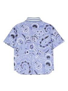 ETRO KIDS Poloshirt met bloemenprint - Blauw
