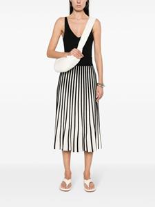 JOSEPH fine-ribbed striped skirt - Zwart