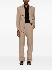 Lardini mid-rise tailored linen trousers - Beige