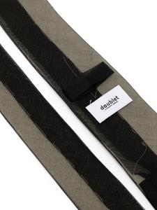Doublet pointed-tip silk tie - Zwart