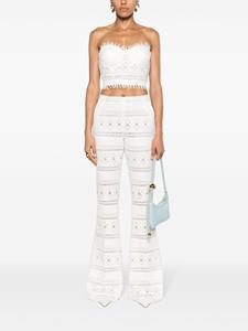 Ermanno Scervino crochet flared trousers - Wit