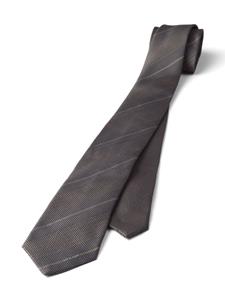 Prada striped silk-jacquard tie - Grijs