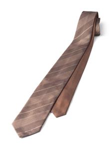 Prada striped silk-jacquard tie - Bruin