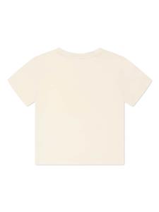 Emporio Armani Kids logo-appliqué cotton shirt - Beige
