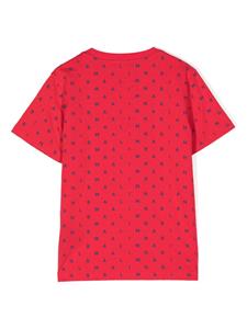 Balmain Kids logo-print cotton T-shirt - Rood