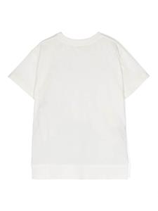 Philosophy Di Lorenzo Serafini Kids T-shirt met geborduurd logo met lange achterkant - Wit