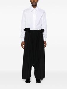 Yohji Yamamoto pleated wide-leg trousers - Zwart
