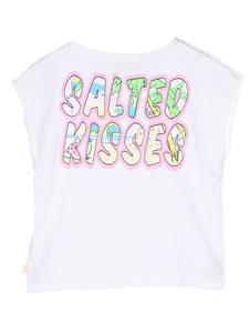 Billieblush slogan-print cotton T-shirt - Wit