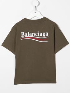 Balenciaga Kids T-shirt met print - Groen