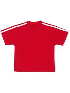 Balenciaga Kids T-shirt met zijstreep - Rood