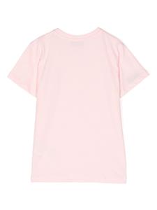 Moschino Kids Teddy Bear-appliqué cotton T-shirt - Roze