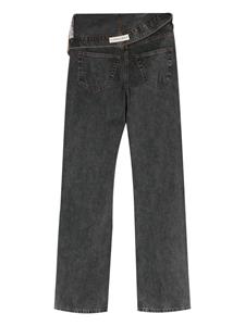 Y/Project Evergreen asymmetric-waist straight-leg jeans - Grijs