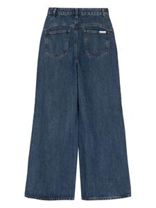 Self-Portrait mid-rise wide-leg jeans - Blauw