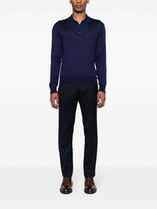 Corneliani fine-knit polo shirt - Blauw