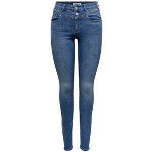 ONLY Skinny-fit-Jeans "ONLWAUW HW DOU BUT CUT SKINNY DNM EXT"