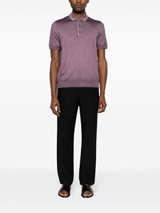 Canali mélange-effect polo shirt - Paars