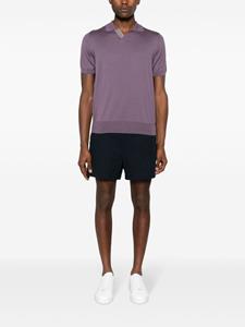 Canali fine-knit polo shirt - Paars