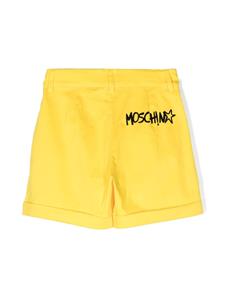 Moschino Kids Bermuda shorts met manchetten - Geel