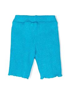 MC2 Saint Barth Kids Kira gesmockte legging shorts - Blauw