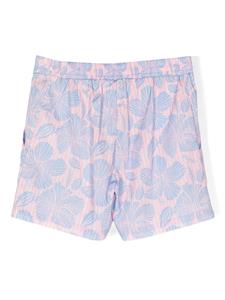 MSGM Kids Elastische shorts met bloemenprint - Roze